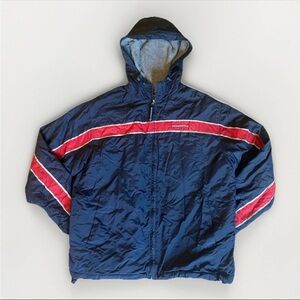 Vintage Aeropostale Jacket Mens Medium Red And Blue 100% Nylon Zip Up